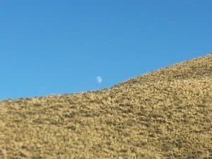 Moonrise over the hills east of Bear Lake