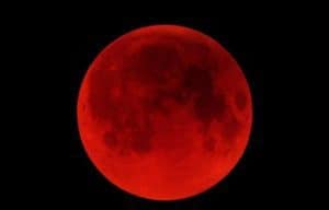 blood moon over Bear Lake
